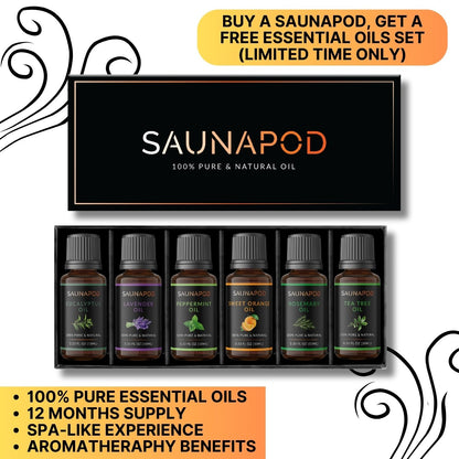 Premium Essential Oils Set for SaunaPod - 100% Natural Aromatherapy Collection